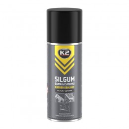 Šķidrā gumija - hidroizolācija K2 SILGUM hermētiķis - aerosols 400ml. melns